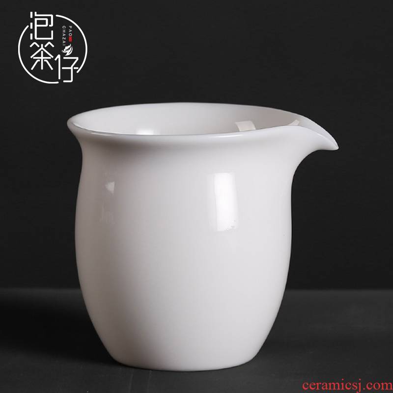 Dehua white jade fair sea eagle high white porcelain tea cups of kung fu tea set household ceramic portion thickening and cup of tea