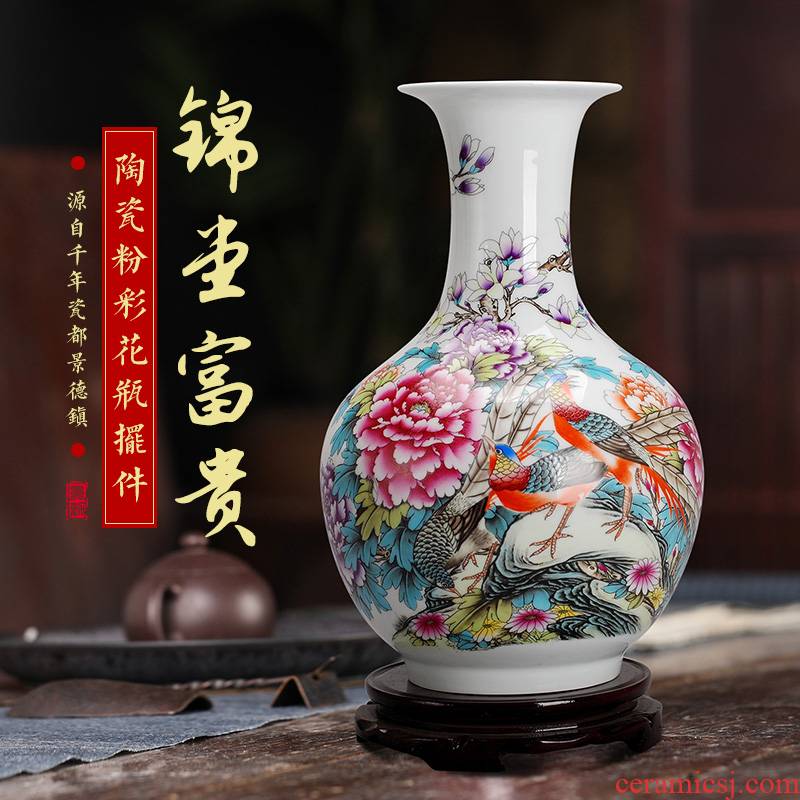 295 jingdezhen ceramic vase the draw pastel lotus flower vase household adornment handicraft furnishing articles household act the role ofing is tasted