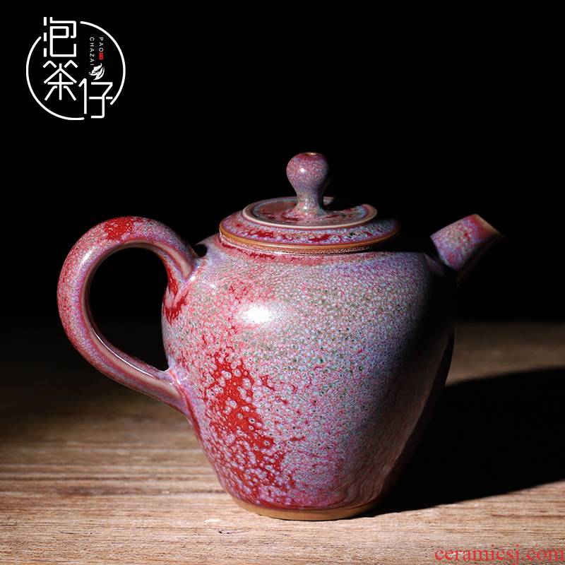 Pa rosy lotus the nut pot MiaoXingWei checking porcelain teapot museum level with teapot up