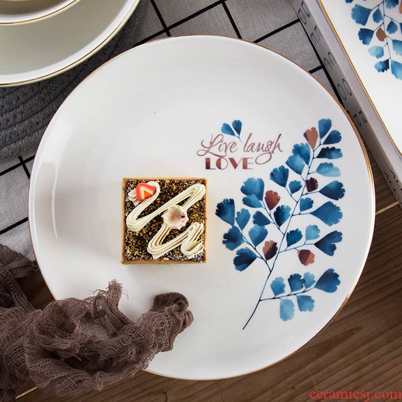 Ceramic plates home dishes dishes creative new fish dish of jingdezhen porcelain tableware Nordic dinner plates