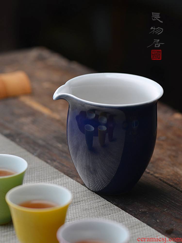 Offered home - cooked offerings in jingdezhen blue ji blue glaze porcelain fair keller large single glazed ceramic kung fu tea is tea set