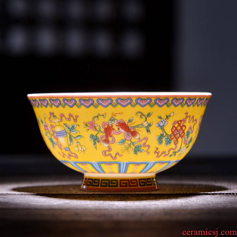 Chinese style household ipads porcelain of jingdezhen ceramics rice bowl of noodles in soup bowl sect auspicious sweet antique dishes and tableware