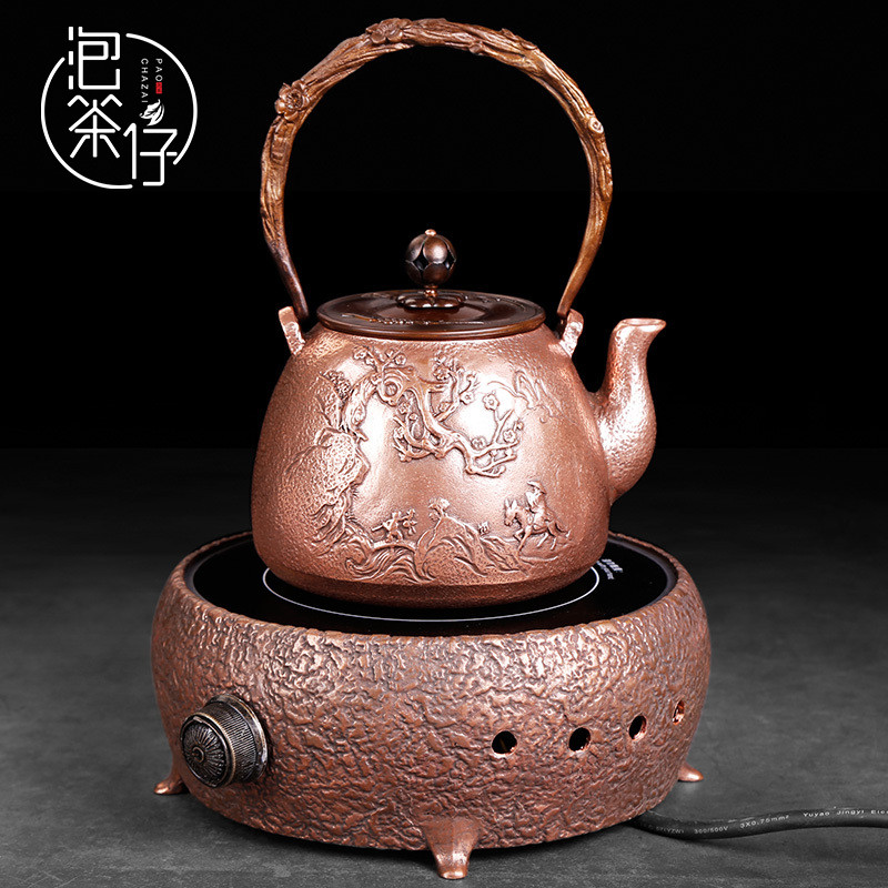 Antique plates the kettle on the old copper teapot pure manual large large capacity TaoLu boiled tea, tea furnace