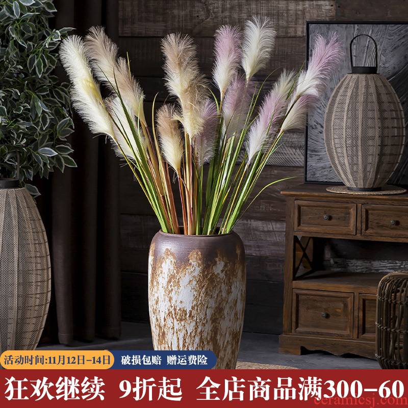 Do old vintage of large vases, hotel decorative POTS dry flower arranging jingdezhen place to live in villa living room