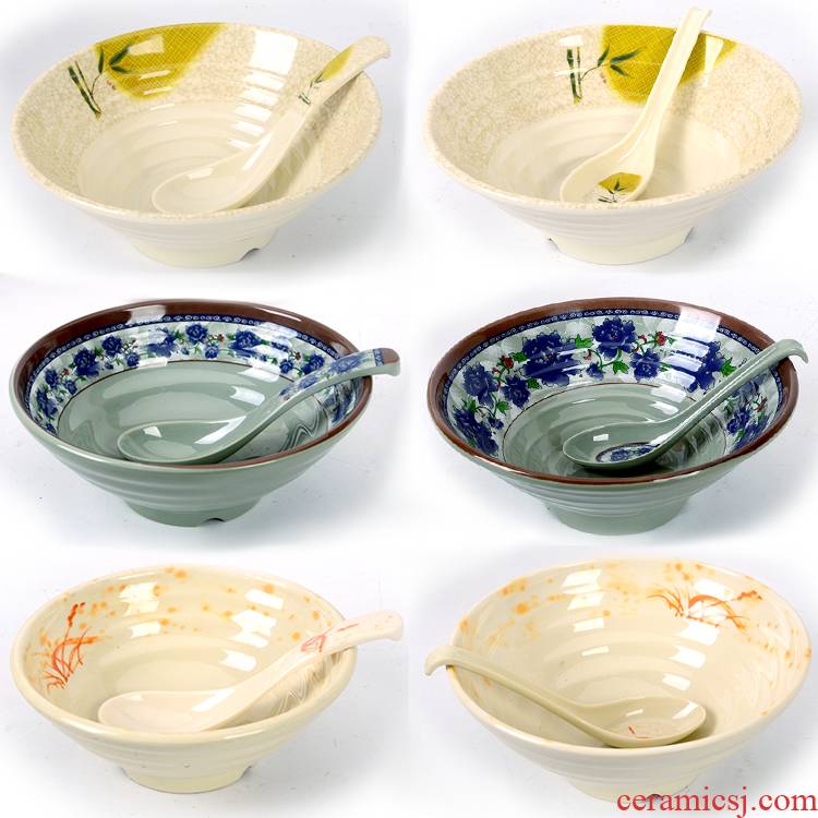 Ltd. thread Japanese - style such as such as bowl malatang bowl of soup powder plastic bowl special melamine imitation porcelain bowl of noodles