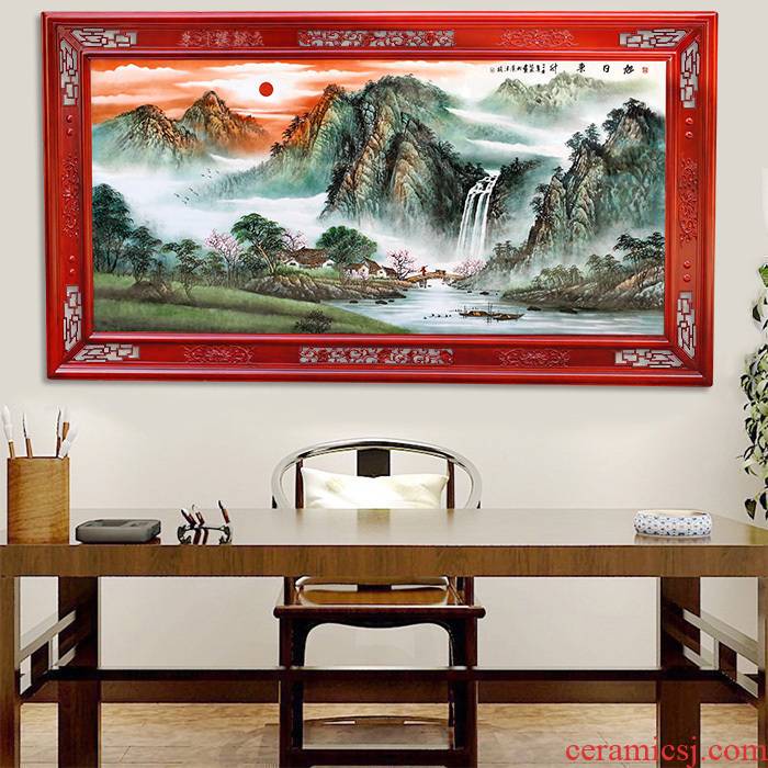 Sun dongsheng hand - made jingdezhen porcelain plate paintings of Chinese style ceramic painting the living room sofa setting wall adornment that hang a picture