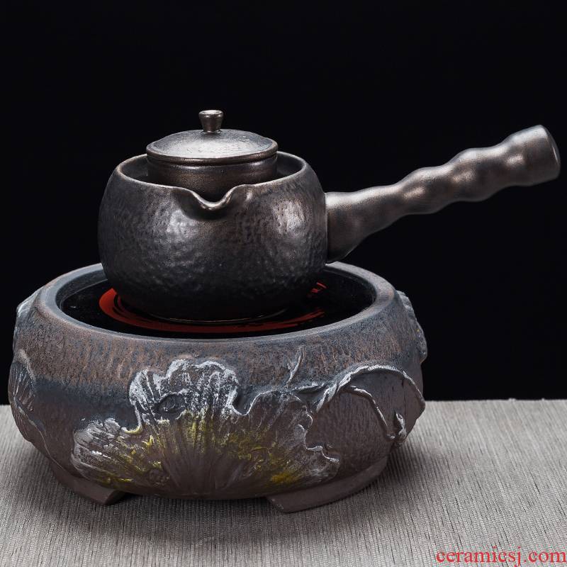 Qiao mu ceramic boiling tea ware black tea kettle side spend pot of Japanese teapot household electric heating electric TaoLu the teapot