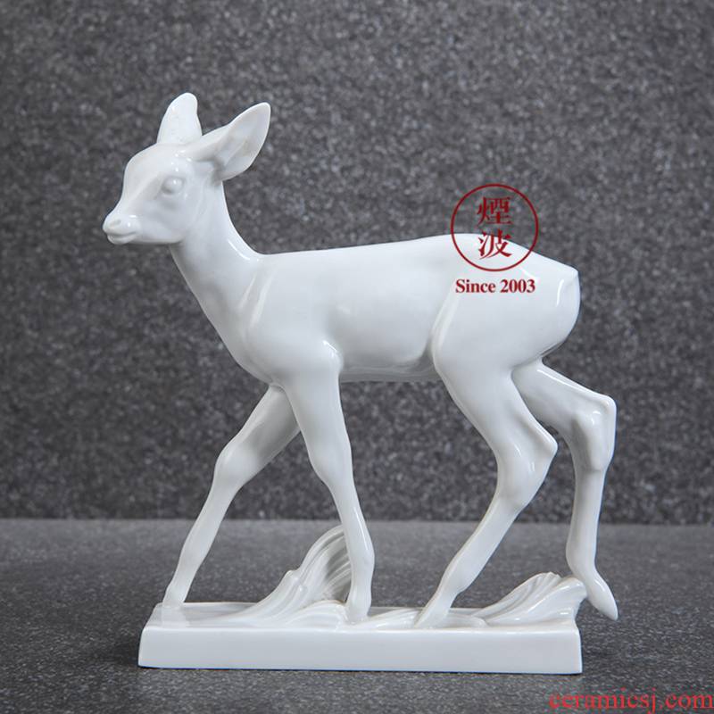 German mason mason animal meisen porcelain porcelain plastic small white deer handicraft furnishing articles that occupy the home act the role ofing is tasted