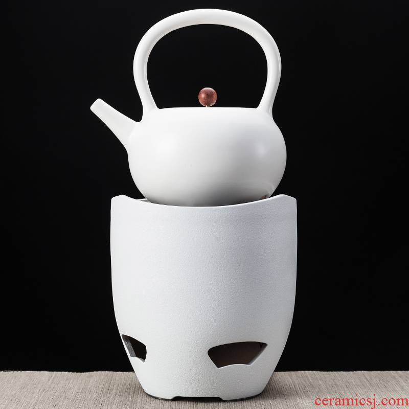 Qiao mu ceramic boiling tea ware household contracted electric teapot TaoLu boiled tea stove boiling water white pottery pot of girder suit