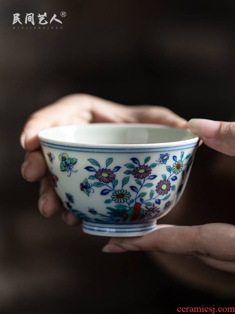 All hand bucket color master cup of jingdezhen ceramic cups small bowl sample tea cup kung fu tea set single cup seems as long as three years
