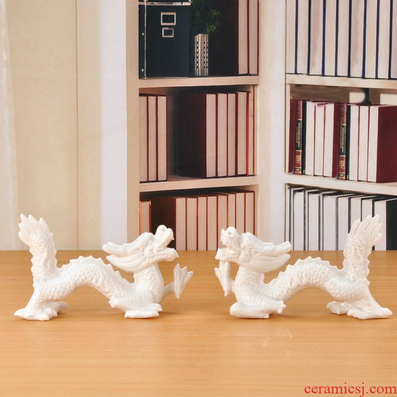 Mud of jingdezhen ceramics handicraft furnishing articles to the dragons household study small adornment birthday gifts