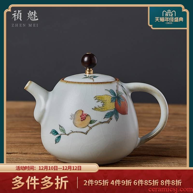 Shot incarnate your up on hand - made bergamot jingdezhen ceramic teapot kung fu tea set household filter teapot single pot