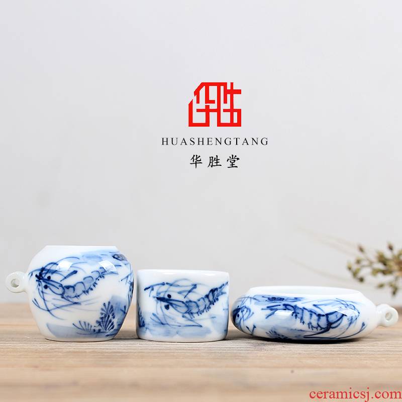 Silver eyes of hand - made of porcelain of jingdezhen accessories bird cup bird cage three - piece as cans hall China wins