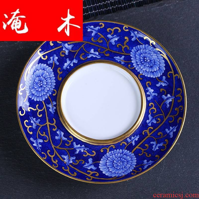 Flooded wood jingdezhen blue and white paint by hand only three bowl of enamel colored powder was filed in tureen bowl tea tea mercifully