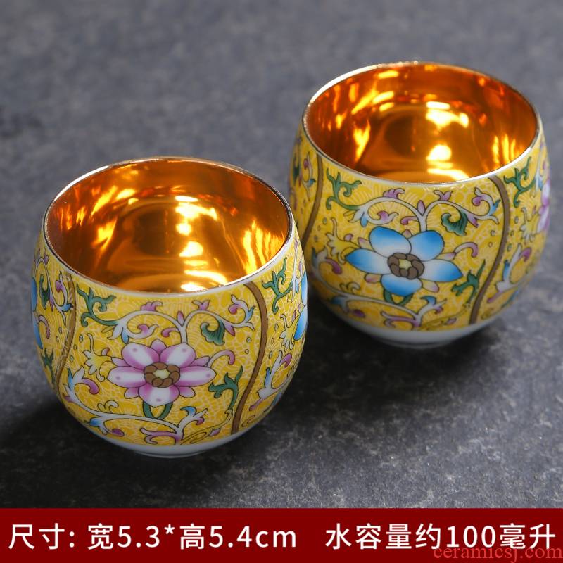 Jingdezhen ceramic hand - made manual pick flowers cup paint sample tea cup masters cup pastel personal kung fu tea cups