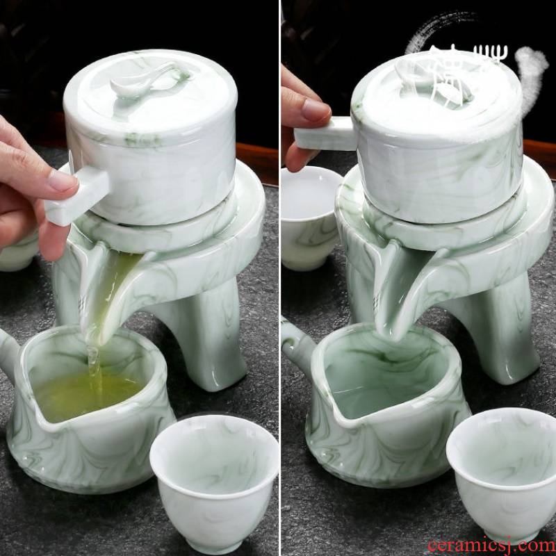 The kitchen utensils suits for domestic lazy people make tea and half automatic water stone mill kung fu tea ware ceramic teapot tea