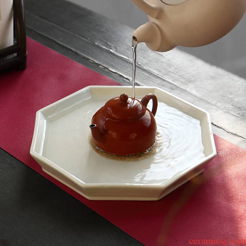 Secret glaze ceramic tea tray to raise pot pad bearing dry mercifully tea sets tea tea tray was Japanese zen tea pot bearing