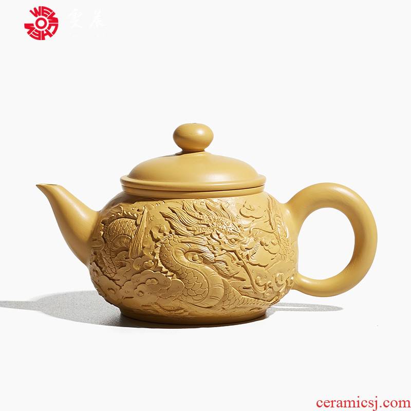 We at hand piece of mud are it longteng shengshi famous Chen Dongzhu purple sand tea set filter teapot single pot