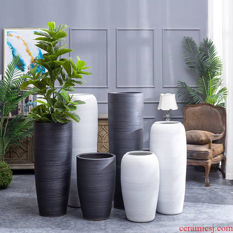 Landing a large ceramic vases, dried flower adornment place to live in the sitting room the Nordic I and contracted creative flower arranging flower pot