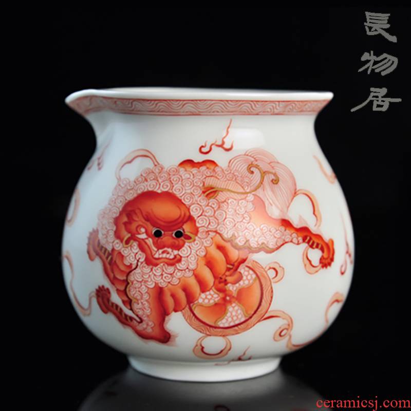 Offered home - cooked in alum as little red lion Pacific justice cup tea ware has large jingdezhen ceramic tea set tea by hand