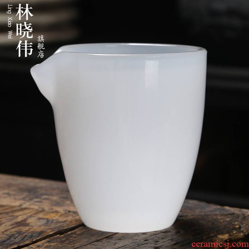 Jade porcelain white porcelain points more tea ware fair keller heat evenly cup kung fu tea coloured glaze tea, tea accessories