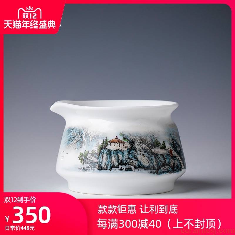 St new big ceramic fair keller hand - made color landscape stone for a tea sea hand points of jingdezhen tea service