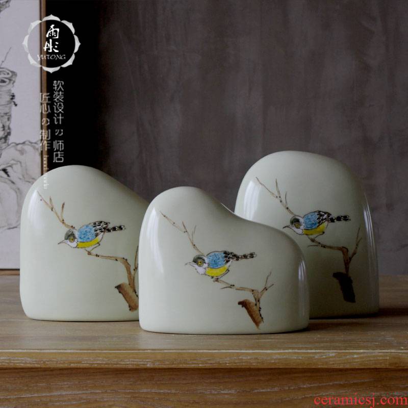 Jingdezhen ceramic study place to live in the sitting room porch desktop ornaments hand - made beaming
