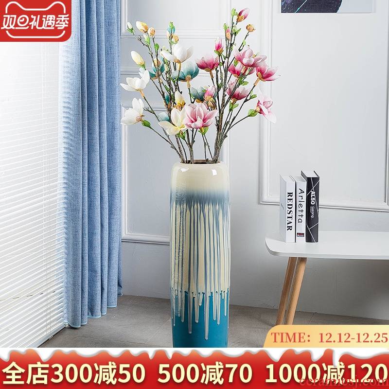 Jingdezhen ceramic vase landing a large sitting room porch European I and contracted style flower adornment furnishing articles