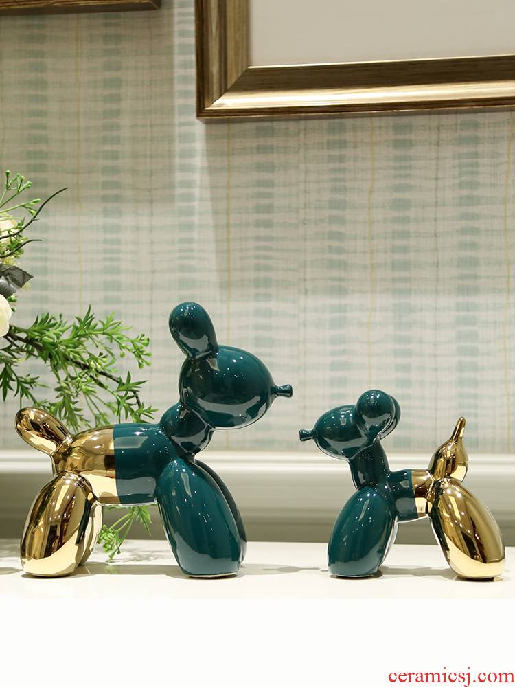 Contracted and I creative home decoration ceramic balloon dog furnishing articles furnishing articles sitting room ark, the opened wedding presents