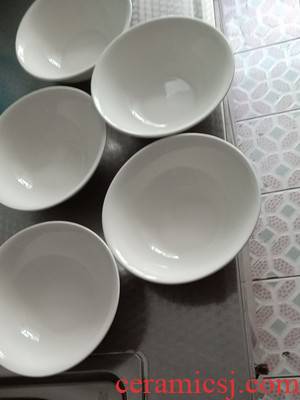 White porcelain bowl of soup bowl dish salad bowl noodles bowl fights 6 7 8 inches and 9 inches of pure White household hotel use