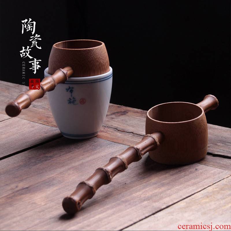 Ceramic checking tea filter Japanese story ZhuBian) filter kung fu tea tea tea accessories