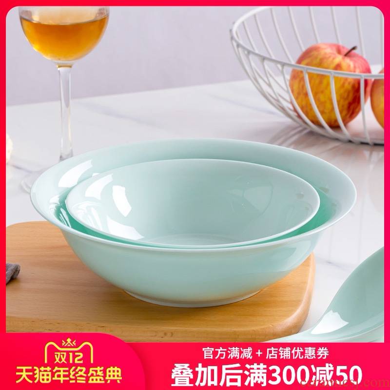 Jingdezhen ipads China largest beef noodles in soup bowl household rainbow such as bowl noodles ceramic celadon rainbow such as bowl of fruit salad bowl