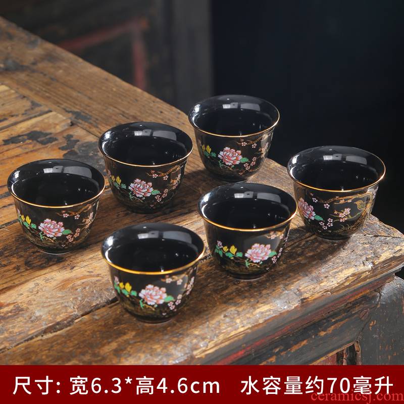 999 sterling silver cup coppering. As single cup silver cup bladder leaves of autumn small ceramic sample tea cup kung fu tea cup by hand