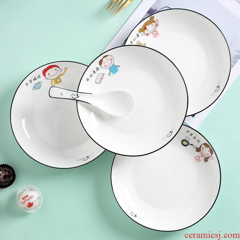 Jingdezhen ceramic dish dish dish home large fish plate of the new creative move fruit plate plate plate tableware
