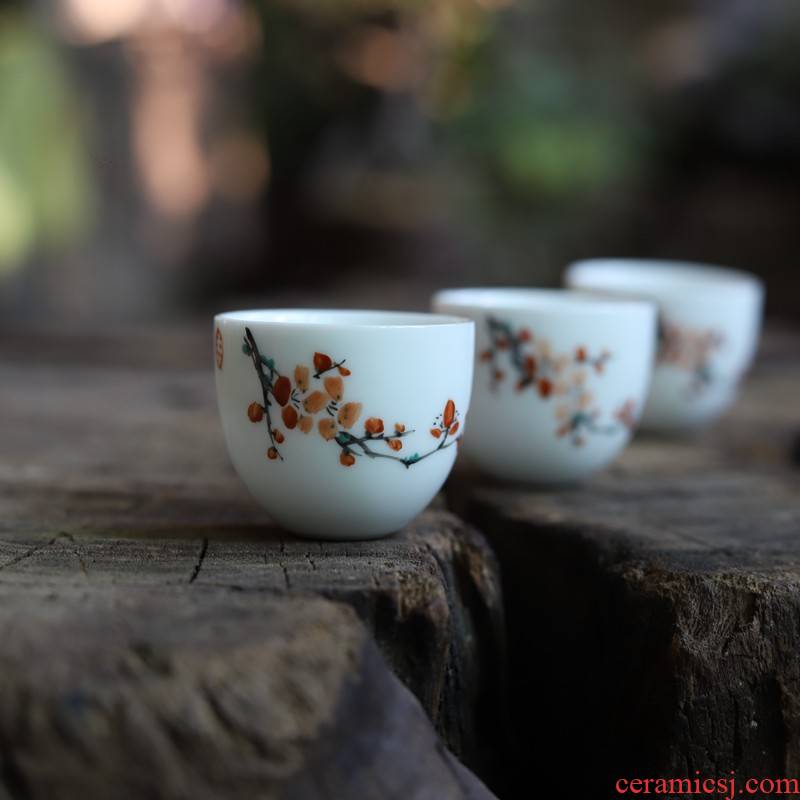A cup of tea chaoshan kungfu caitang see colour mini sample tea cup small up ceramic cups tea bowl, small cups