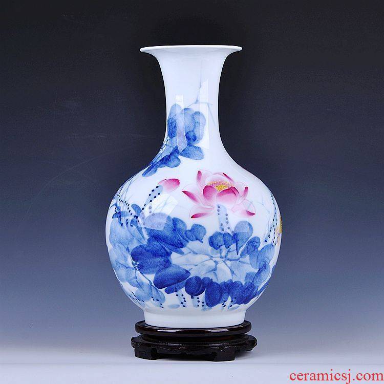 Jingdezhen ceramic vase famous hand - made furnishing articles furnishing articles sitting room adornment porcelain vase modern new classic