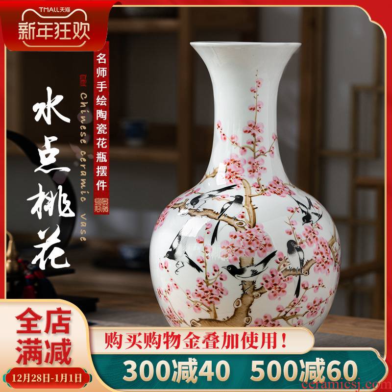 Jingdezhen ceramics of large vase is placed on large flower arranging hand - made xi name plum flower vases sitting room adornment