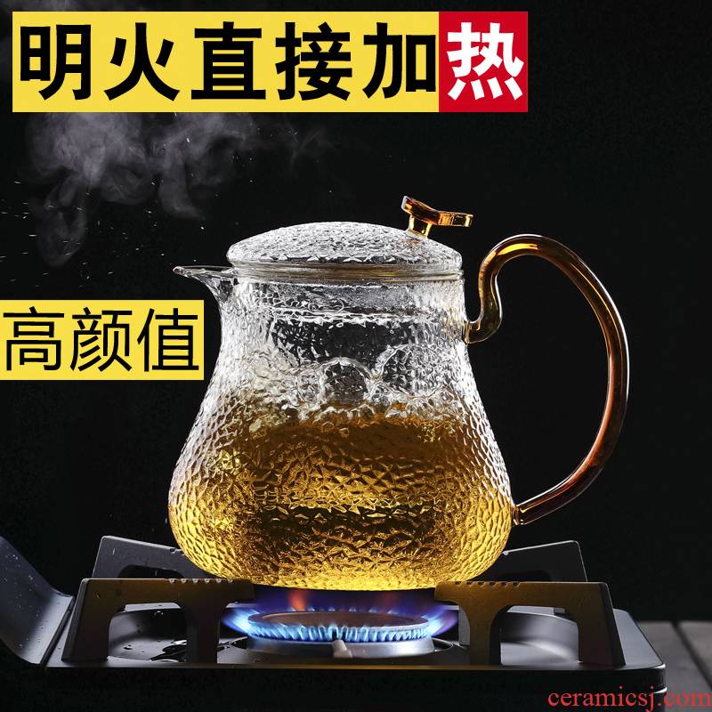 Glass teapot household electrical TaoLu boiled tea pot of hot upset tea kettle with filtering hammer red tea sets