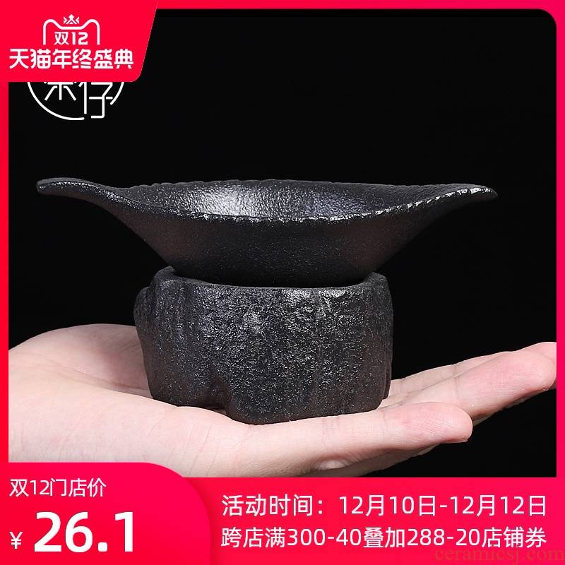 Japanese) of black tea tea accessories kunfu tea filter creative ceramic filter) tea leaves suits for