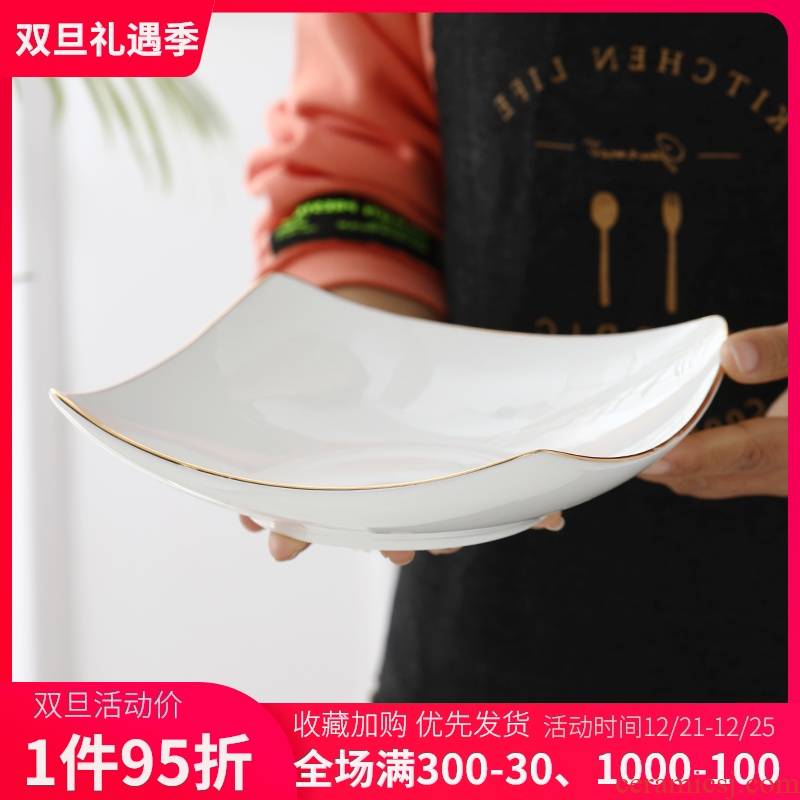 Ceramic dish creativity network red Japanese - style square salad bowl dish dish soup plate up phnom penh ipads porcelain dish dish of household