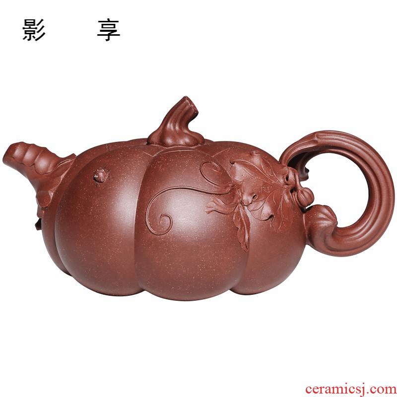 Shadow at present yixing it pure manual pumpkin masters pot undressed ore purple clay factory old pot teapot