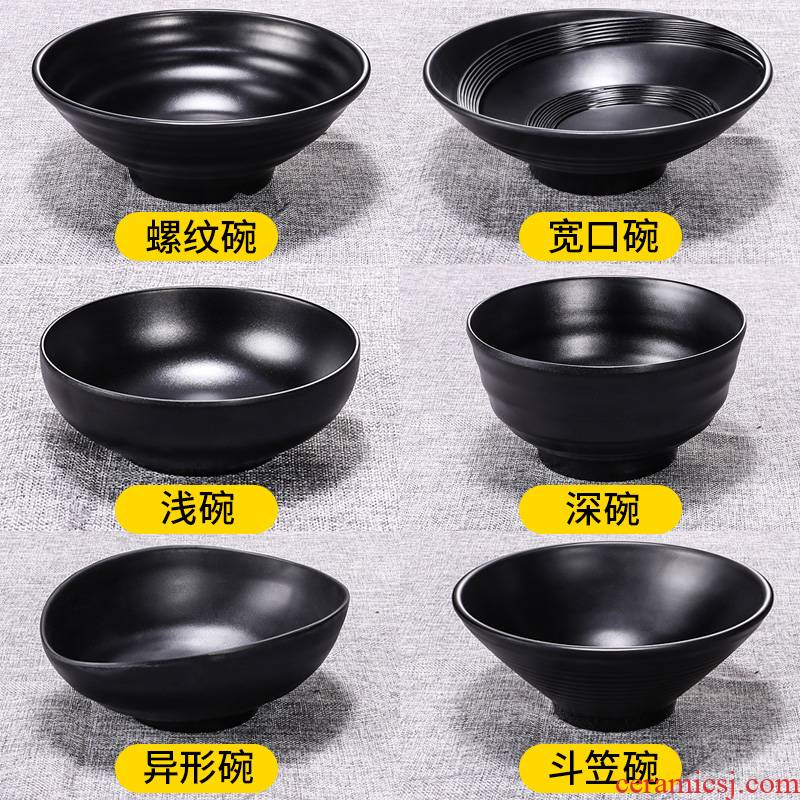 Fangci melamine plastic Japanese ramen bowl of black powder special small ltd. rainbow such as bowl beef soup malatang such shop