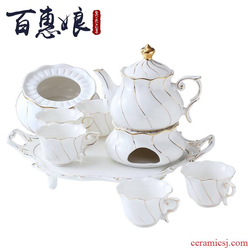 (niang Nordic ipads China tea set fruit ceramic teapot household take the teapot tea based base