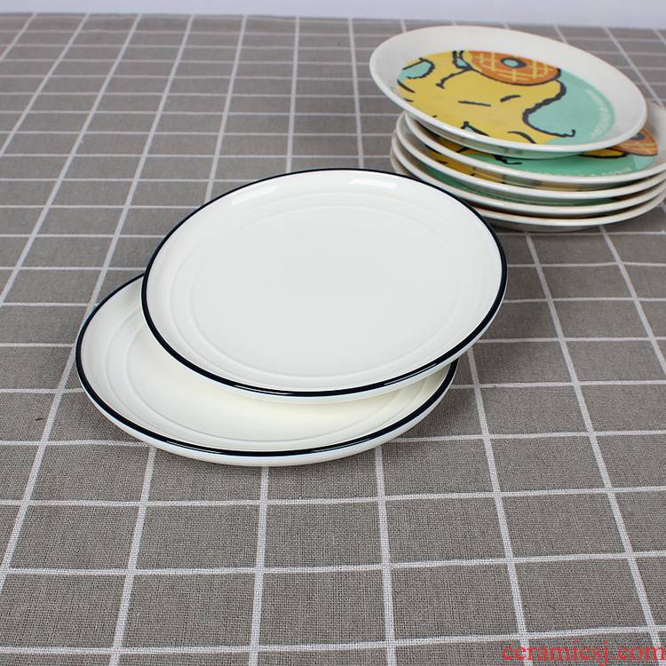 Ceramic plate 6 inches 15 centimeters multipurpose fruit dish of cold plate household ipads plate snack plate after 0