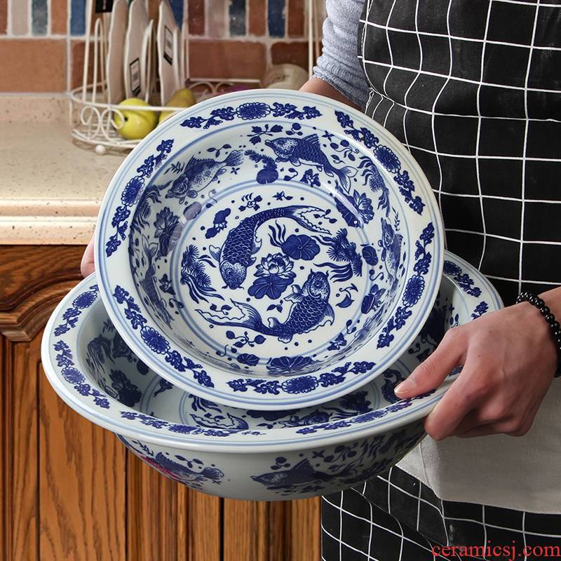 Jingdezhen porcelain to use ceramic household large bowl of boiled meat pickled fish bowl malatang bowl of extra large size