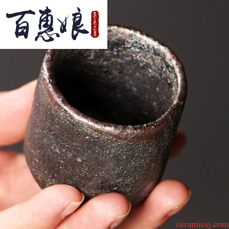 Tea (niang pure manual, kung fu Tea cups unglazed high temperature coarse pottery small cup cup wood beaker Tea master