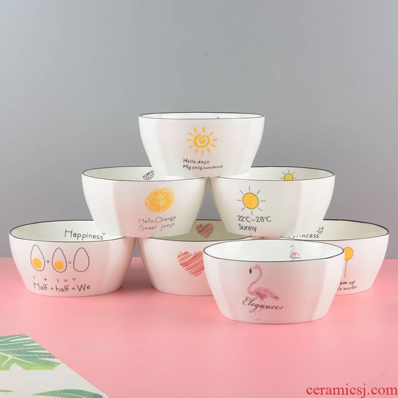 5.5 inch ceramic party noodles bowl of rice soup bowl creative good - & lovely square ceramic bowl home for dinner