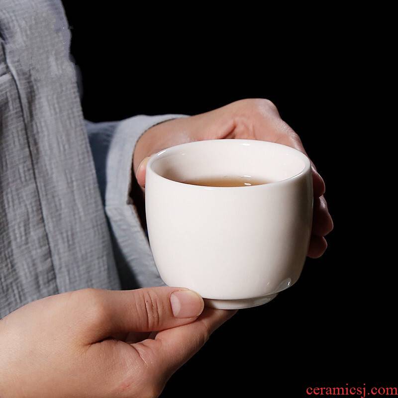 Poly real scene high - white masters cup ceramic cups kung fu tea tea cup sample tea cup pure jade white jade porcelain