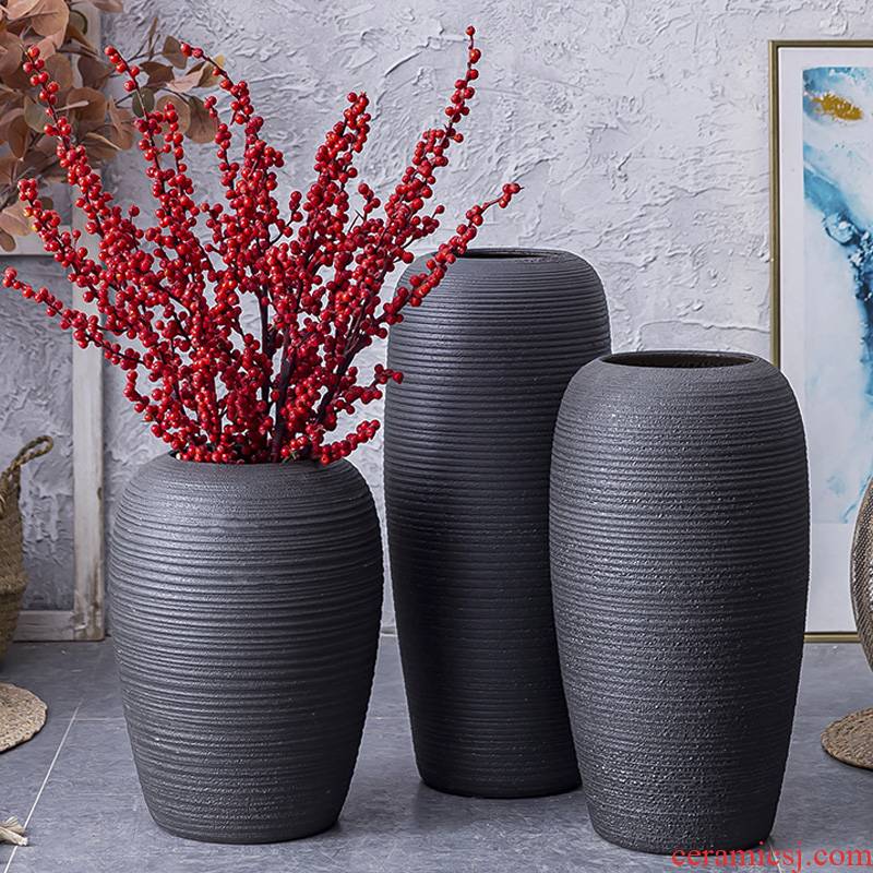 Simulation of large vase flowers suit sitting room of I and contracted household decorative dried flowers flower arrangement large - sized ceramic furnishing articles