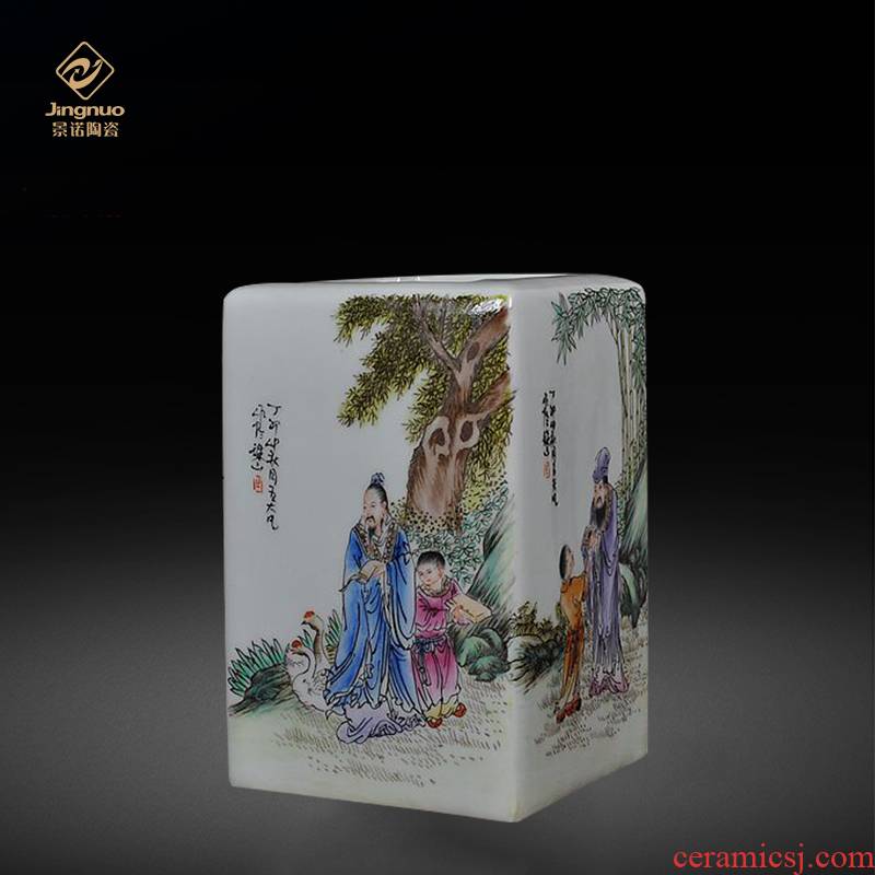 Jingdezhen ceramic furnishing articles hand - made archaize character set, home act the role ofing study living room office decoration arts and crafts
